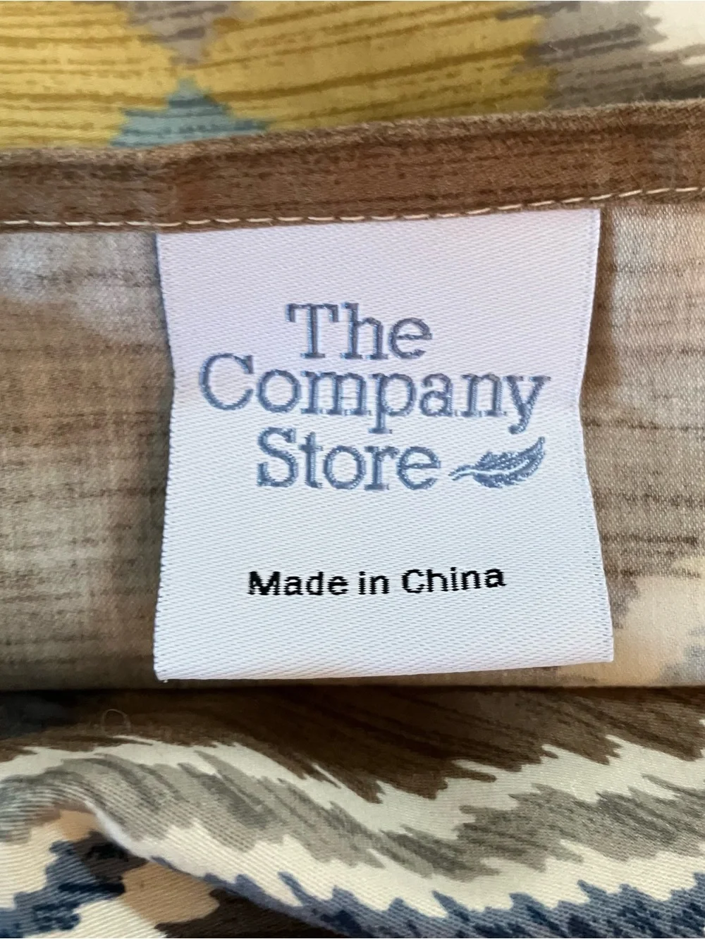 VTG The Company Store King Duvet Cover Shams Southwest Blue Aztec Geometric